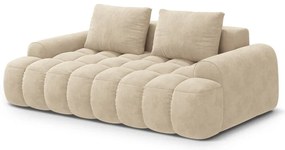 Divano beige con rivestimento in velluto 200 cm Linz – Cosmopolitan Design