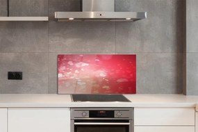 Pannello paraschizzi cucina Sfondo di cuori rossi 100x50 cm