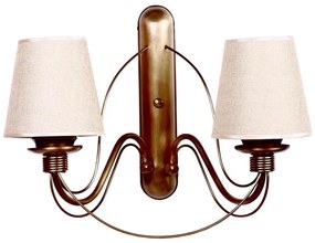 Lampada da parete CLASSIC 2xE27/40W/230V bronzo/beige