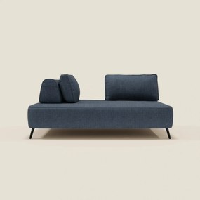 Volta divano modulare con schienali mobili in raffinato tessuto ciniglia T06 blu
