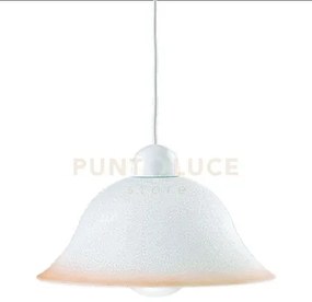 Lampadario a sospensione 700 in vetro campana  rosa 1 luce attacco ...