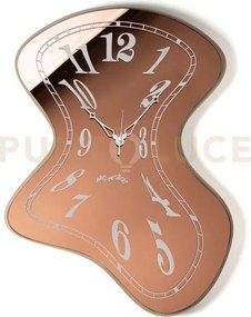 Orologio da parete salvador beige,crystal luxe ambra