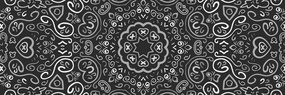 Stampa su tela – Mandala dell'amore in bianco e nero