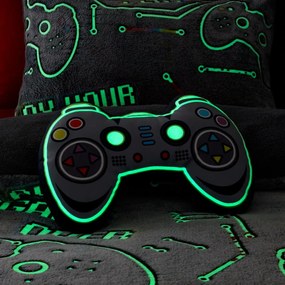 Cuscino per bambini con effetto luminoso in micropush Game Over - Catherine Lansfield