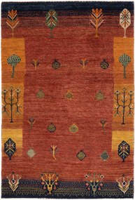 Gabbeh Tappeto 150 x 100 Rosso (Iran) Annodato A Mano