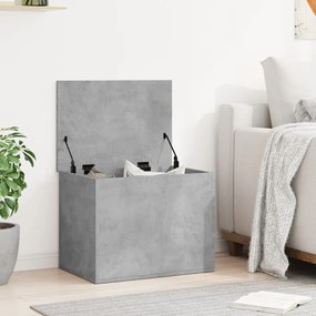 Contenitore grigio cemento 60x42x46 cm in legno multistrato