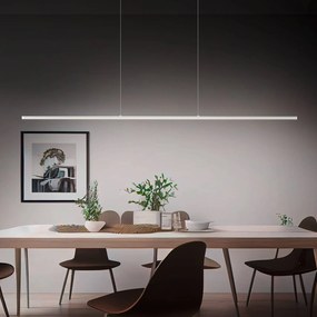 Quitani lampada LED a sospensione Margita, lunghezza 148 cm, argento