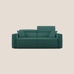 Orwell divano con seduta estraibile in microfibra smacchiabile T11 petrolio 180 cm