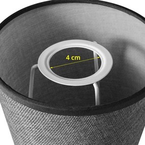 Brilagi - Paralume universale NUBILA E27 13x9 cm grigio