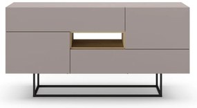 Cassettiera bassa grigio-beige 145x82 cm Titan - Marckeric