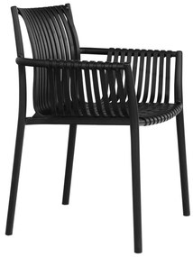 Set di 2 sedie nere da giardino in plastica Tulsa - House Nordic