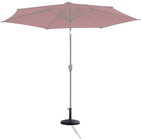 Costway Base per ombrellone rotondo in resina da esterno per il palo ombrello Φ38mm o Φ48mm, Bronzo