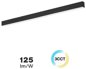 Lampada Lineare LED a Soffitto 55W 150cm Nera con driver Philips