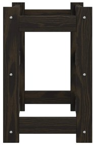 Portabottiglie per 12 bottiglie nero legno massello di pino