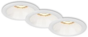 Brilo - SET 3x Lampada da incasso per bagno 1xGU10/9W/230V IP23 bianco