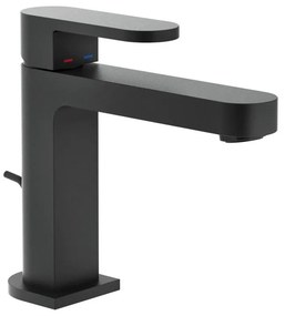 Rubinetto per lavabo Up nero NOBILI getto laminare cristallino a canna alta