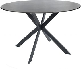 Tavolo rotondo Talia in grigio/nero - d120 x h76 cm