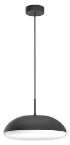 Lampadario Moderno Kazz nero paralume nero 4x E27 Ø38cm MANTRA