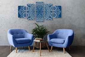 Quadri 5 pezzi – Mandala etnica delicata