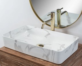 Lavabo da appoggio Rea Denis Shiny Marmo