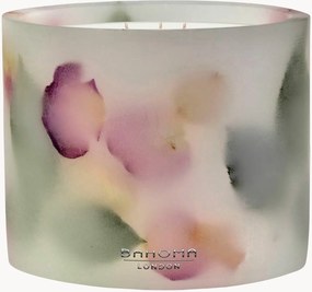 Candela profumata a 3 stoppini fatta a mano Botanica (rosa, miele, violetta)