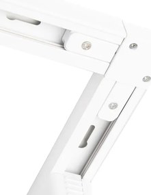 Sistema a binario moderno con 5 faretti monofase bianco - Jeany