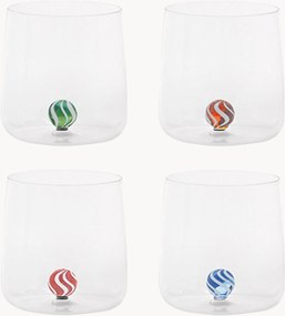 Set di 4 bicchieri in vetro borosilicato fatti a mano Bilia Candy
