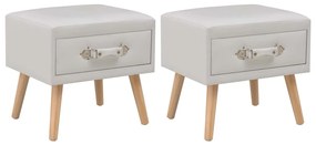 Comodini Bianchi 2 Pz 40x35x40 Cm İn Similpelle /