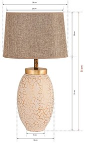 Lampada da tavolo 1xE27/40W/230V beige/oro