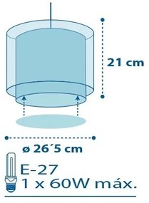 Dalber D-60612 - Lampadario per bambini POLIZIA 1xE27/60W/230V