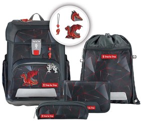 Zaino scuola Step by Step CLOUD, Dragon Drako - set 5 pezzi