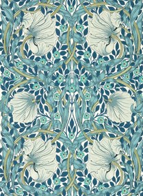 Morris & Co Carta da parati Pimpernel - Cobalt/ Mineral