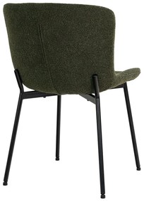 Sedie da pranzo verde scuro in un set di 2 Maceda - House Nordic