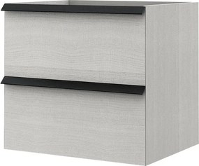 Mobile da bagno sospeso sotto lavabo Moon di BADEN HAUS L 60 x H 55 x P 46 cm bianco rock, 2 cassetti