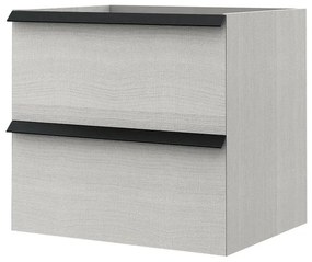 Mobile da bagno sotto lavabo BADEN HAUS Moon bianco L 60 x H 55 x P 46 cm 2 cassetti, lavabo non incluso
