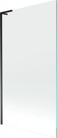 Mexen Next L paratia per vasca da bagno 1-anta 100 x 150 cm, trasparente, nero - 895-100-000-03-00-70