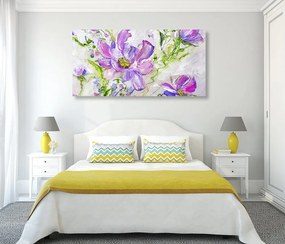 Quadro su tela – Fiori estivi dipinti moderni