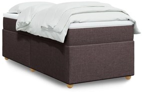 Giroletto A Molle Con Materasso Marrone Scuro 90x190cm Tessuto /