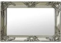 Specchio da Parete Stile Barocco 60x40 cm Argento 320330