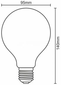Lampadina LED dimmerabile FILAMENT&nbsp;VINTAGE G95 E27/12W/230V 2000K