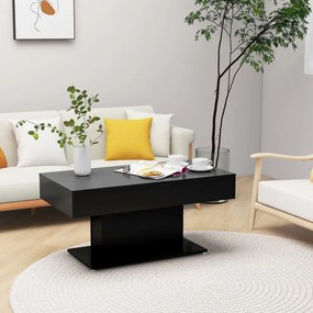Tavolino Da Salotto Nero 96x50x45 Cm İn Legno Multistrato /