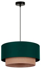 Duolla - Lampadario a sospensione con filo BOHO 1xE27/15W/230V diametro 45 cm verde/marrone