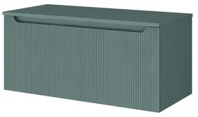 Mobile da bagno sotto lavabo MADERO blu laccato L 100.5 x H 46 x P 46 cm 1 cassetto, lavabo non incluso