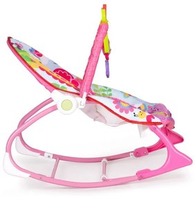 Sedia a dondolo per bambini ECOTOYS in rosa 3in1