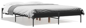 Giroletto Nero 140x190 Cm İn Legno Multistrato E Metallo /
