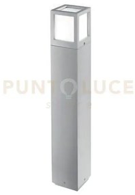 Ges341- paletto 1 luce attacco e27 grigio alluminio h.65cm ip54