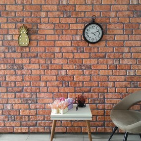 Pannelli Murali 3d Con Design A Mattoni Terracotta 10 Pz Eps /