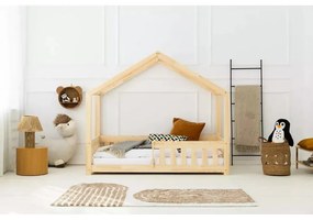 Letto per bambini in legno di pino di colore naturale 90x200 cm Mila RMP - Adeko
