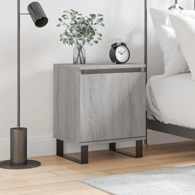 Comodino Grigio Sonoma 40x30x50 Cm İn Legno Multistrato /