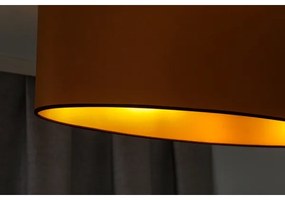 Duolla - Lampadario a plafone OVAL VEGAN 1xE27/15W/230V marrone